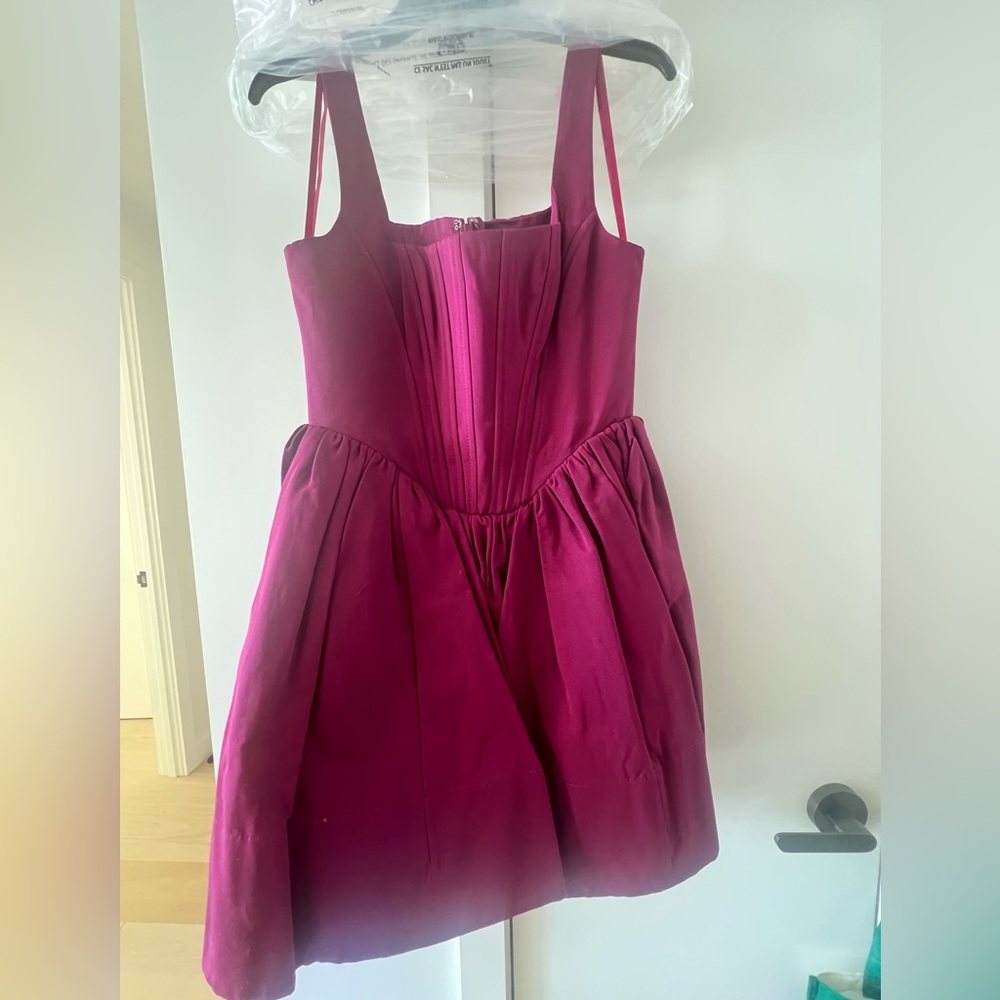 Brand new Staud Lanscape Dress - in Magenta Pink Size 6. Never worn.